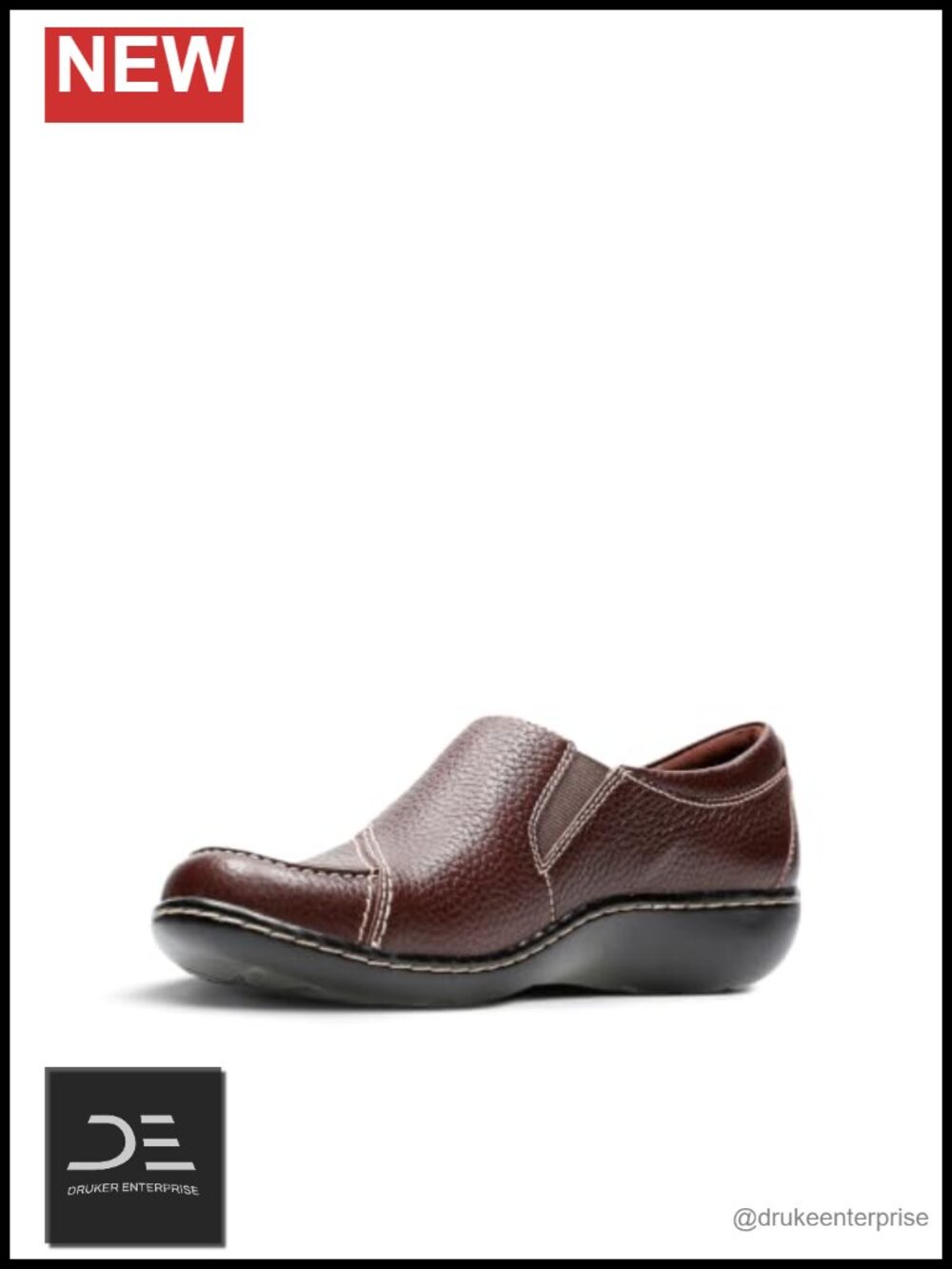 Women's Leather Slip-On Loafer Cushion Soft Comfort Casual Flat